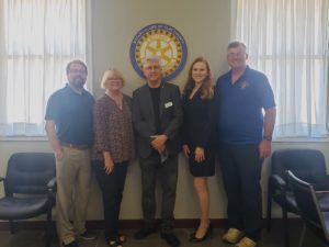 green cove springs Rotary Club members donate to the Way Free health clinic.